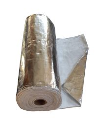 Ar alumīnija foliju pārklāts dūmvada izolācijas materiāls 12 mm x 1 m